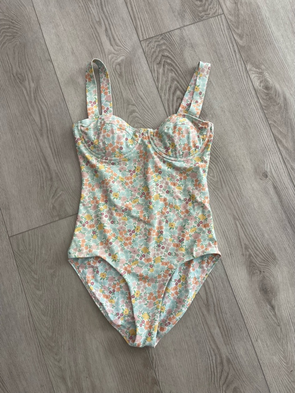 Minnow women's hawaiian floral one piece - size S